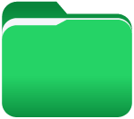 �cone de uma pasta de arquivos verde.